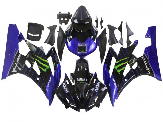 Carenados Moto Yamaha YZF R6 2006-2007 - Azul Negro Verde Monstruo Baratos