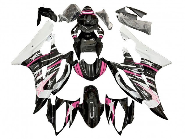 Carenados Moto Yamaha YZF R6 2006-2007 - Blanco Rosa Negro Estrella Llama Baratos