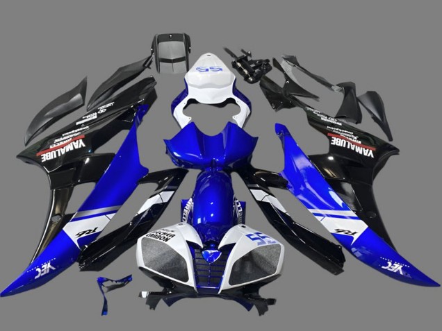 Carenados Moto Yamaha YZF R6 2006-2007 - Blanco Azul Negro Brillante Yamalube Baratos