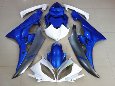 Carenados Moto Yamaha YZF R6 2006-2007 - Blanco Azul Negro Mate Baratos