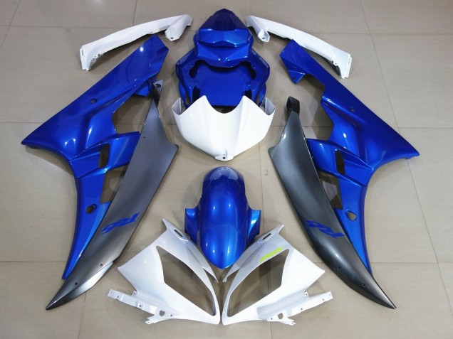Carenados Moto Yamaha YZF R6 2006-2007 - Blanco Azul Negro Mate Baratos