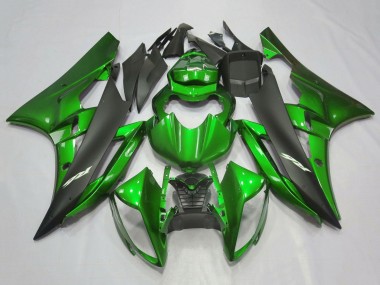 Carenados Moto Yamaha YZF R6 2006-2007 - Verde Negro Mate Baratos