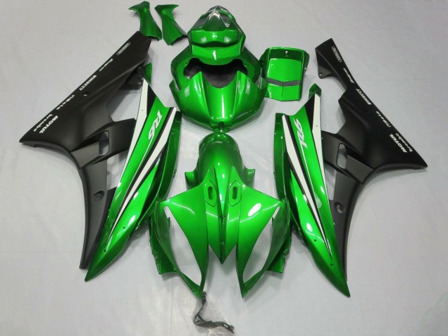 Carenados Moto Yamaha YZF R6 2006-2007 - Verde Blanco Negro Mate Baratos