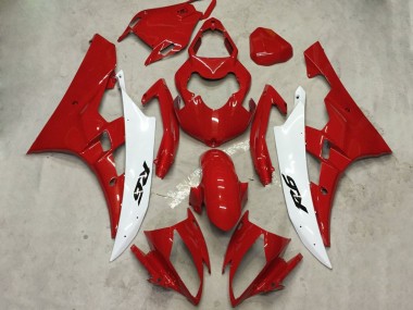 Kits Carenado Moto Yamaha YZF R6 2006-2007 - Blanco Rojo Baratos