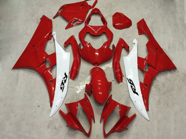Kits Carenado Moto Yamaha YZF R6 2006-2007 - Blanco Rojo Baratos