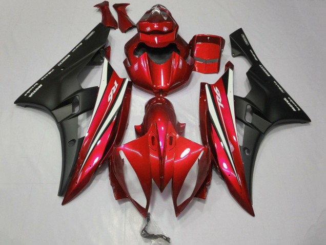 Carenados Moto Yamaha YZF R6 2006-2007 - Rojo Blanco Negro Mate Motul Baratos