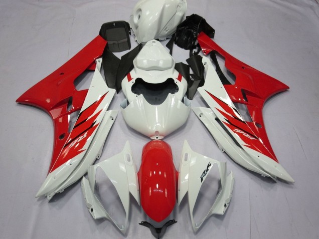 Carenado Moto Yamaha YZF R6 2006-2007 - Blanco Rojo Baratos