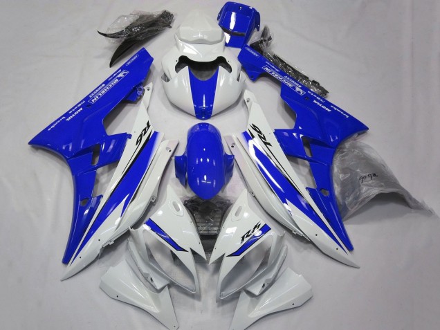 Carenados Moto Yamaha YZF R6 2006-2007 - Blanco Azul Motul Michelin Baratos