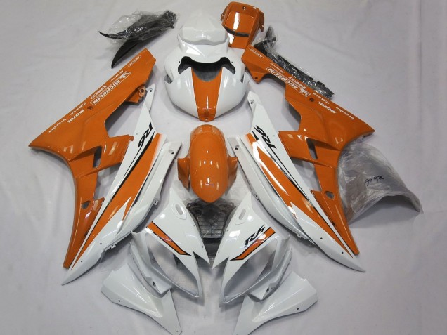 Carenados Moto Yamaha YZF R6 2006-2007 - Blanco Naranja Baratos