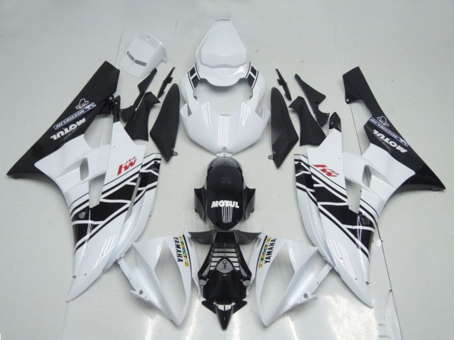 Carenados Moto Yamaha YZF R6 2006-2007 - Blanco Negro Brillante Motul Michelin Baratos