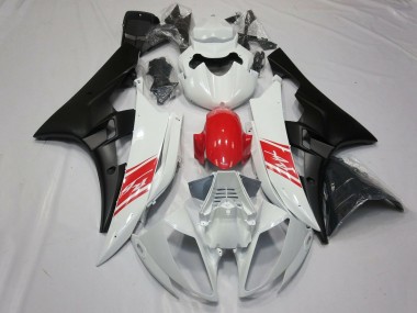 Carenados Moto Yamaha YZF R6 2006-2007 - Blanco Rojo Negro Mate Baratos