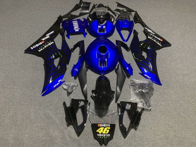 Carenados Moto Yamaha YZF R6 2008-2016 - Azul Negro ENEOS Monstruo 46 Baratos