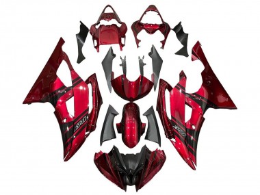 Carenados Moto Yamaha YZF R6 2008-2016 - Rojo Negro Raya Baratos