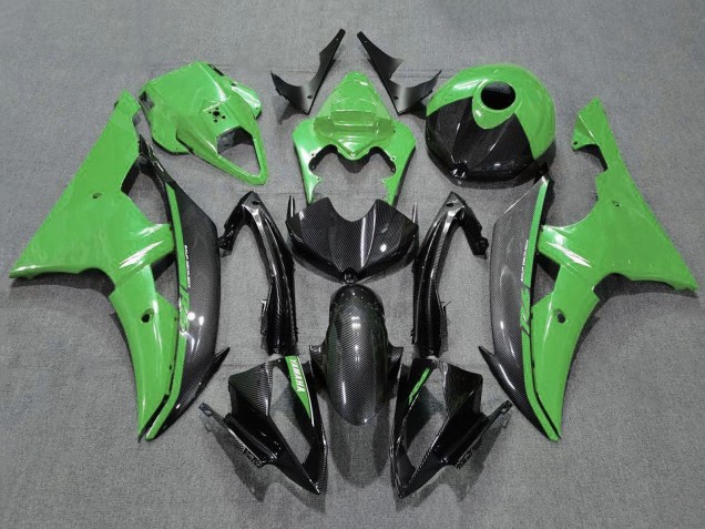 Carenados Moto Yamaha YZF R6 2008-2016 - Verde FibraCarbono Estilo Baratos