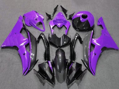 Carenados Moto Yamaha YZF R6 2008-2016 - Púrpura Negro FibraCarbono Estilo Baratos