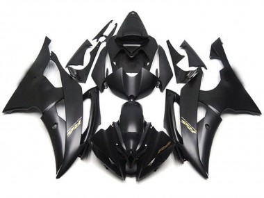 Carenados Moto Yamaha YZF R6 2008-2016 - Negro Mate Oro Calcomanías Baratos