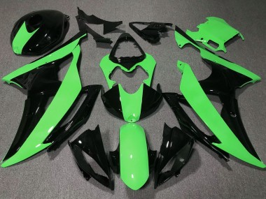 Carenados Moto Yamaha YZF R6 2008-2016 - Verde Negro Brillante Baratos