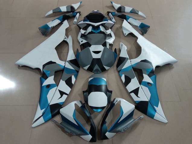 Carenado Moto Yamaha YZF R6 2008-2016 - Blanco Azul Gris Negro Camouflage Baratos