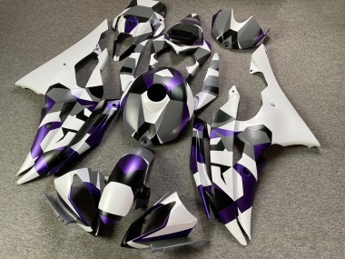 Carenados Moto Yamaha YZF R6 2008-2016 - Blanco Púrpura Gris Negro Camouflage Baratos