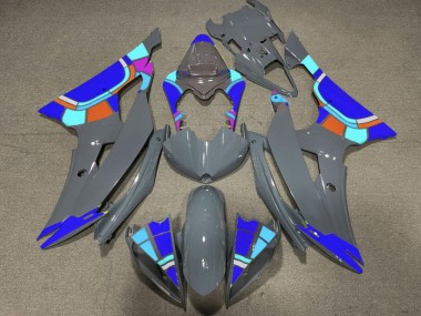 Carenados Moto Yamaha YZF R6 2008-2016 - Nardo Gris Azul RuedaColores Baratos