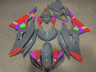 Carenados Moto Yamaha YZF R6 2008-2016 - Nardo Gris Rojo RuedaColores Baratos