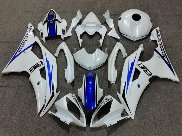Carenado Moto Yamaha YZF R6 2008-2016 - Blanco Azul Baratos