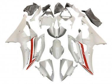 Kits Carenado Moto Yamaha YZF R6 2008-2016 - Blanco Perla Rojo Baratos