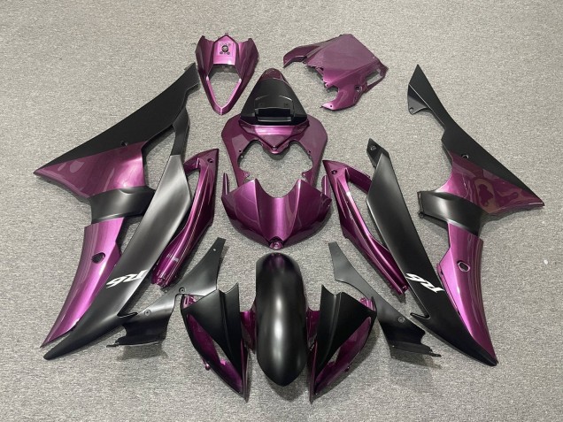 Carenados Moto Yamaha YZF R6 2008-2016 - Púrpura Negro Mate Baratos