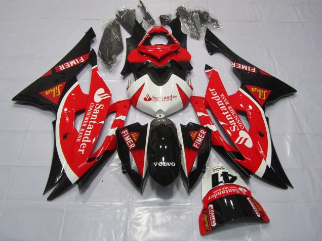 Carenados Moto Yamaha YZF R6 2008-2016 - Blanco Rojo Negro Santander Baratos