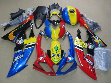 Carenados Moto Yamaha YZF R6 2008-2016 - Azul Amarillo Rojo Negro Tiburón Baratos