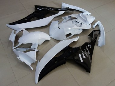 Carenados Moto Yamaha YZF R6 2008-2016 - Blanco Negro Brillante Baratos