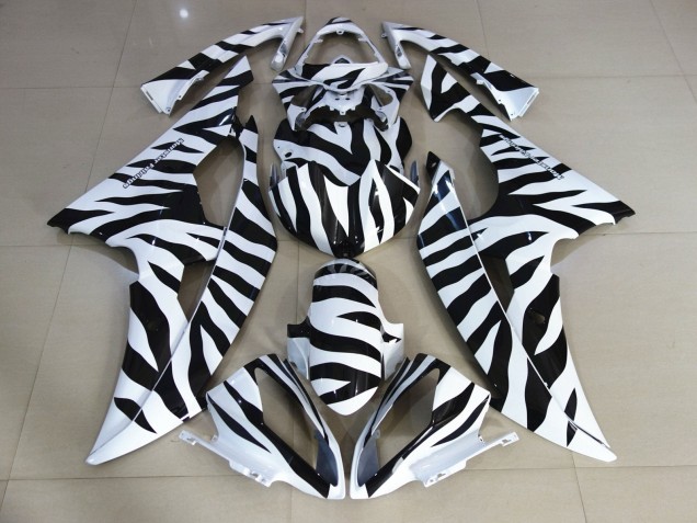 Carenados Moto Yamaha YZF R6 2008-2016 - Blanco Negro Cebra Baratos