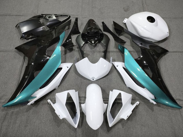 Carenados Moto Yamaha YZF R6 2008-2016 - Blanco Negro Azul Verdoso Baratos