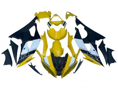 Carenados Moto Yamaha YZF R6 2008-2016 - Amarillo Blanco Negro Raya Baratos