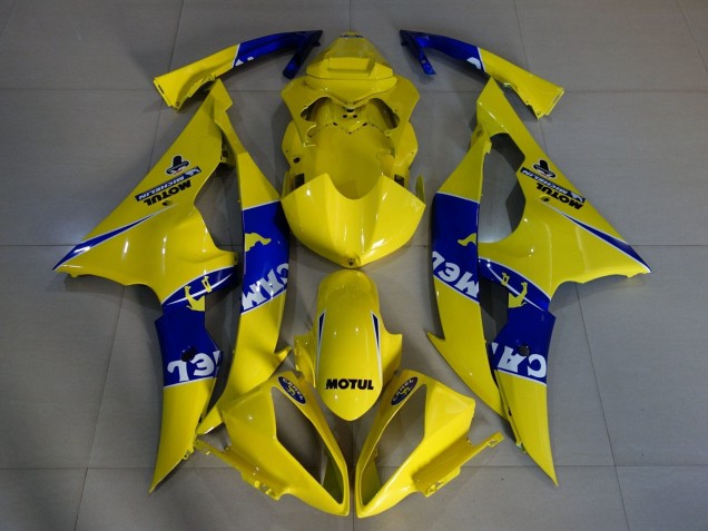 Carenados Moto Yamaha YZF R6 2008-2016 - Amarillo Azul Camello Motul Michelin Baratos