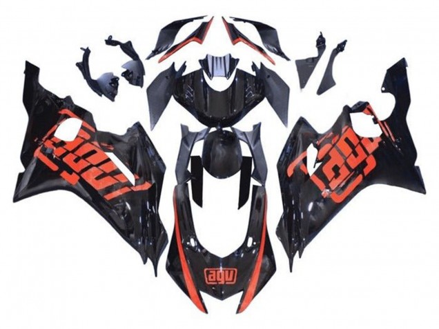 Carenados Moto Yamaha YZF R6 2017-2023 - Negro Brillante Rojo AGV Baratos