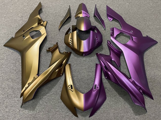Carenados Moto Yamaha YZF R6 2017-2023 - Oro Mate Púrpura Dividir Baratos