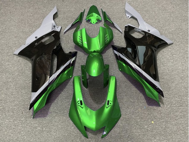 Carenados Moto Yamaha YZF R6 2017-2023 - Gris Verde Negro Brillante Baratos