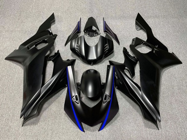 Carenados Moto Yamaha YZF R6 2017-2023 - Negro Mate Azul Baratos