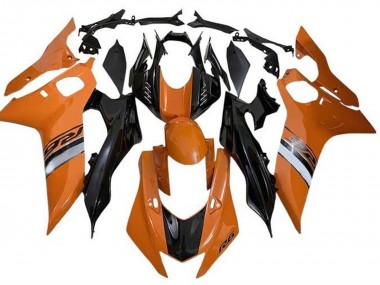 Carenados Moto Yamaha YZF R6 2017-2023 - Naranja Plata Negro Brillante Baratos
