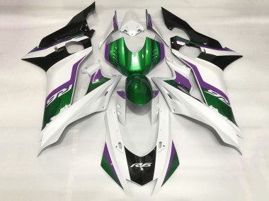 Carenados Moto Yamaha YZF R6 2017-2023 - Blanco Verde Púrpura Negro Baratos