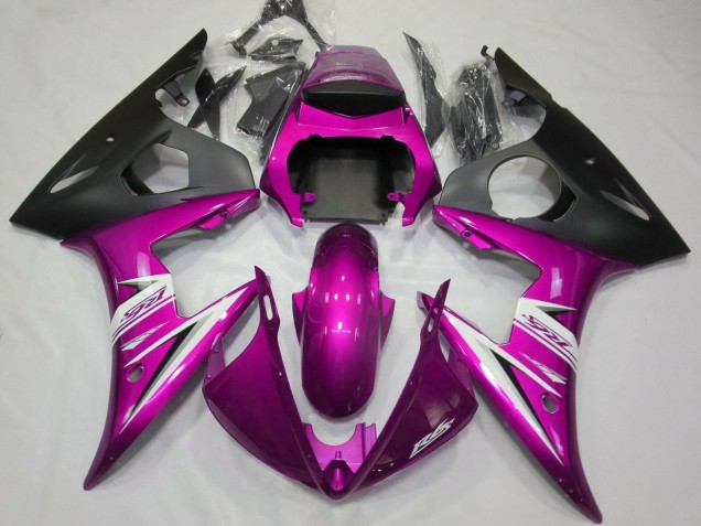 Carenados Moto Yamaha YZF R6 2005 - Rosa Negro Mate Blanco Baratos