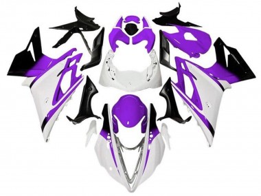 Carenados Moto Triumph Daytona 675 Triple 2013-2016 - Blanco Púrpura Negro Brillante Baratos