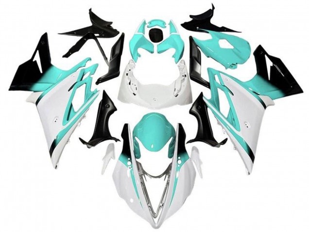 Carenados Moto Triumph Daytona 675 Triple 2013-2016 - Blanco Turquesa Azul Negro Brillante Baratos