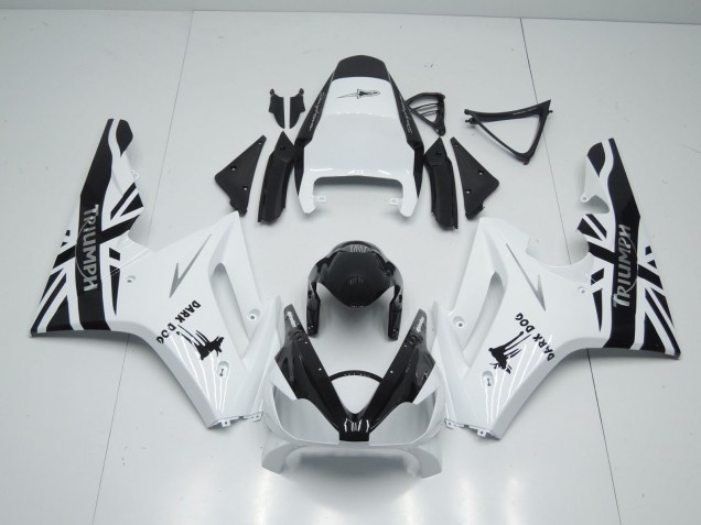Carenados Moto Triumph Daytona 675 Triple 2006-2008 - Blanco Negro Brillante Dark Dog Baratos
