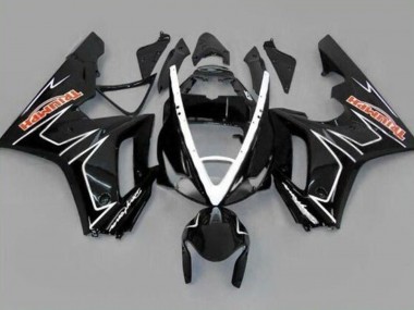 Carenados Moto Triumph Daytona 675 Triple 2006-2008 - Negro Brillante Blanco Raya Baratos
