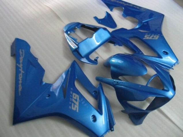 Carenados Moto Triumph Daytona 675 Triple 2006-2008 - Azul Plata Calcomanías Baratos
