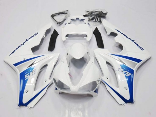 Carenado Moto Triumph Daytona 675 Triple 2006-2008 - Blanco Azul Baratos
