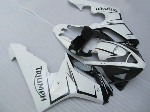 Carenados Moto Triumph Daytona 675 Triple 2006-2008 - Blanco Negro Brillante Baratos