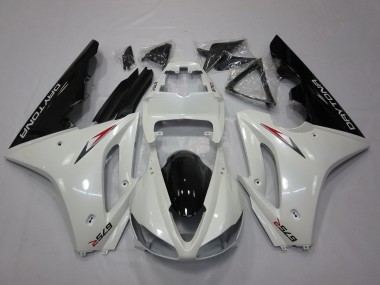 Carenado Moto Triumph Daytona 675 Triple 2009-2012 - Blanco Negro Brillante Baratos